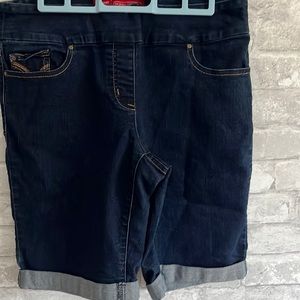 Blue Denim Pull on Shorts